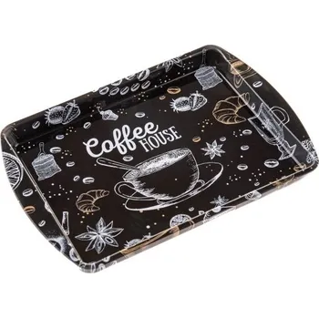 podnos 20x14cm, COFFEE HOUSE, plech