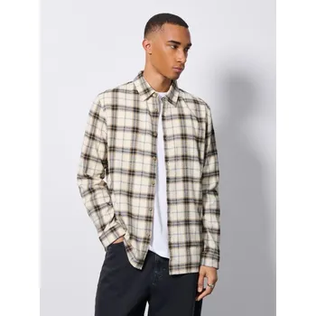 Kostkovaná košile - XL - House - béžová - 475GM-08X
