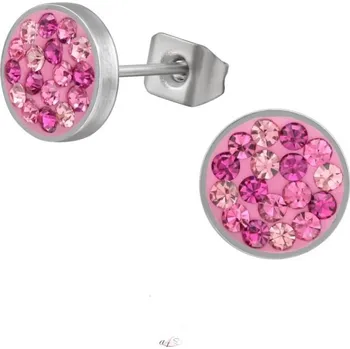Náušnice Prosperk Náušnice růžové zirkony S1145