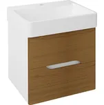 Sapho MEDIENA umyvadlová skříňka 56x51x48, 5cm, bílá mat/dub natural MD062