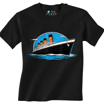 Dívčí tričko Dětské tričko Titanic na Vlnách Oceánu (Velikost: 9-11, Barva: Černá)