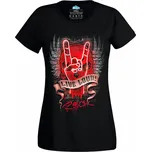 Dámské tričko Žij nahlas! LIVE LOUD (Velikost: M, Barva: Černá)