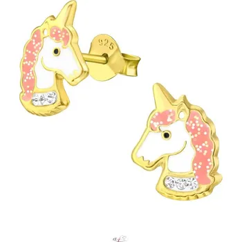 Náušnice Prosperk Náušnice jednorožci se zlatem