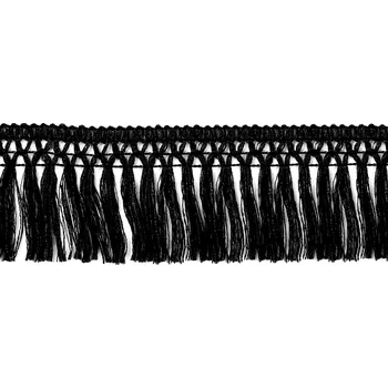 Bavlněné třásně šíře 55 mm, barva 4 černá