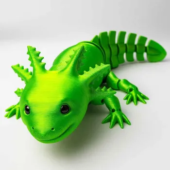 Svíčkománie3D Flexi Axolotl z 3D tiskárny Žluto-zelená lesklá