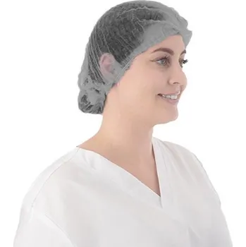 Jednorázová čepice Čepice z netkané textilie, CLIP, 100 ks, černá Velikost: XL (58 cm)