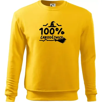 Pánská mikina 100% čarodějnice - Mikina Essential pánská - 3XL ( Žlutá )