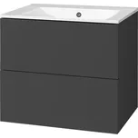 Mereo Aira, koupelnová skříňka s keramickým umyvadlem 61 cm, antracit CN750