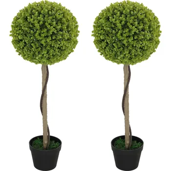 umělá květina Sada 2 umělých eukalyptů 90 cm | zelené