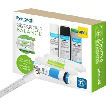 vodní filtr SET filtrů s membránou a UV zářivkou pro reverzní osmózu ECOPURE AquaBalance