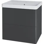 Mereo Siena, koupelnová skříňka s keramickým umyvadlem 61 cm, antracit mat CN430