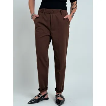 Dámské kalhoty TOSCANA Hnědé kalhoty CHAVIER Hnědá, UNI XS-L