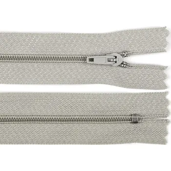 Zip Spirálový zip No 3 délka 20 cm pinlock, malé, 310 šedobéžová