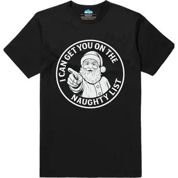 Pánské tričko Pánské tričko Můžu tě dostat na seznam zlobivých (Velikost: M, Barva: Černá)