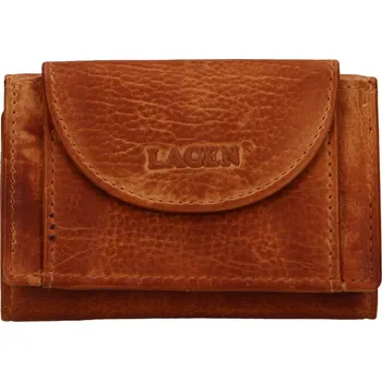Peněženka Unisex světle hnědá-karamel kožená mini peněženka - LAGEN (Unisex kožená mini peněženka LAGEN)