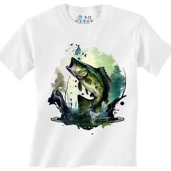 Chlapecké tričko Dětské tričko Okoun z Hlubin Lesa (Velikost: 7-8, Barva: Bílá)