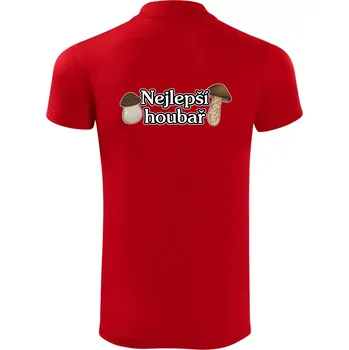 Pánská košile Nejlepší houbař - nápis s houbama - Polokošile Victory sportovní (dresovina) - 3XL ( Červená )
