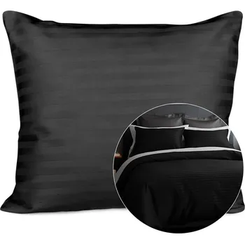 Povlak na dekorativní polštářek SATÉNOVÝ POVLAK NA POLŠTÁŘ CIZGILI BLACK 50X60 CM EXCLUSIVE ČERNÁ