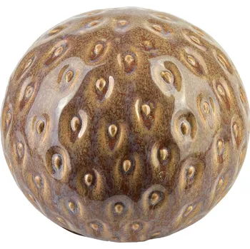 Keramická dekorativní koule Saggio Strawberry 12 cm hnědá