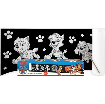 omalovánky Fancy Fancy, PW04001-2, škrabací plakát, Tlapková patrola/Paw Patrol, 2 m