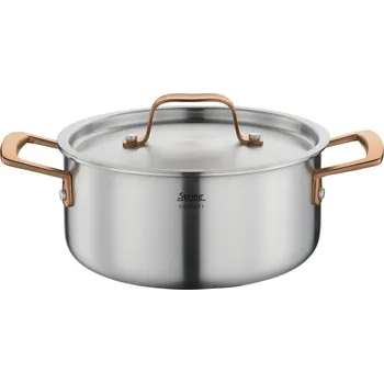 Spring Nízký kastrol Gourmet, 20 cm, zlatorůžová