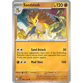 Sběratelská karetní hra Pokémon MEG 069/132 Sandslash - Mega Evolution Stav: Near Mint, Verze: NORMAL