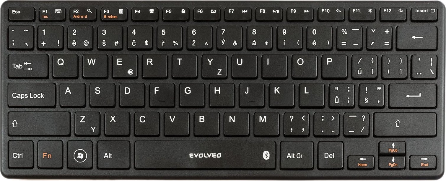 EVOLVEO WK29B/Bezdrátová Bluetooth/CZ layout/Černá