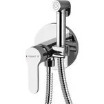 Bruckner SIEGER podomítková bidetová baterie se Stop sprškou, kulatá, chrom 914.007.1