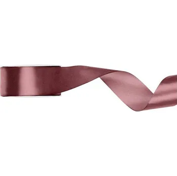 Stuha Partydeco Stuha saténová 25mm, 25m dark dusty rose