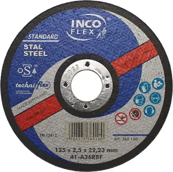 Brusný kotouč Řezný kotouč INCOFLEX 125x2,5mm - 41-A36RBF - OCEL - rovný