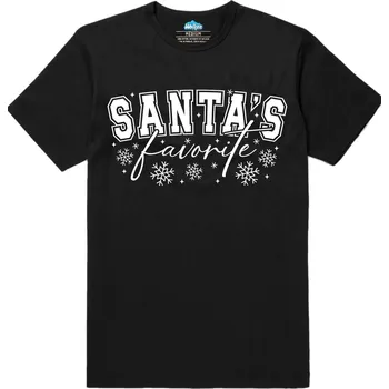 Pánské tričko Pánské tričko Santův oblíbenec Santa’s Favorite (Velikost: S, Barva: Černá)