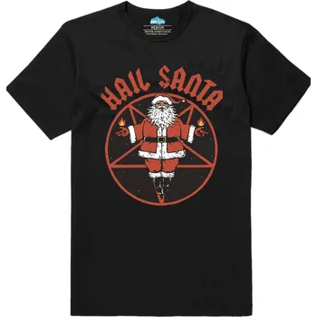 Pánské tričko Pánské tričko Sláva Satanskému Santovi (Velikost: 4XL, Barva: Černá)