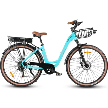 Elektrokolo Elegantní městské retro elektrokolo SAMEBIKE RS-A07 Tyrkysová
