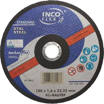 Brusný kotouč Řezný kotouč INCOFLEX 180x1,6mm - 41-A46TBF - OCEL - rovný