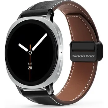 Příslušenství k chytrým hodinkám DUX 124250 DUX YA Kožený řemínek pro Samsung Galaxy Watch8 / Watch8 Classic černý