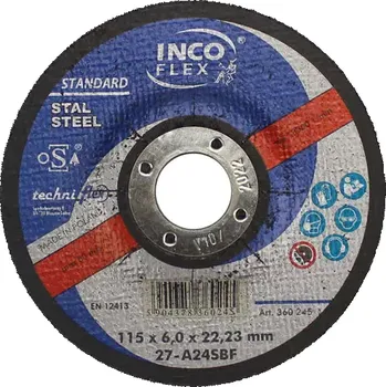 Brusný kotouč Brusný kotouč INCOFLEX 115x6,0mm - 27-A24SBF - OCEL