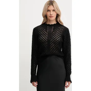 Dámský svetr Vlněný svetr Twinset dámský, černá barva, 252TP3520 99X, vel. S