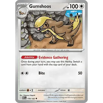 Volný čas Pokémon MEG 110/132 Gumshoos - Mega Evolution Stav: Near Mint, Verze: NORMAL