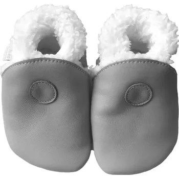 Capáčky Hopi Hop Barefoot kožené capáčky Zimní šedé