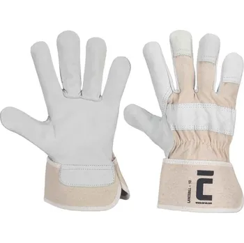Pracovní rukavice CERVA LANCEBILL / Kombinované rukavice z kvalitní lícové hovězí kůže v dlani a prstech - béžová 9