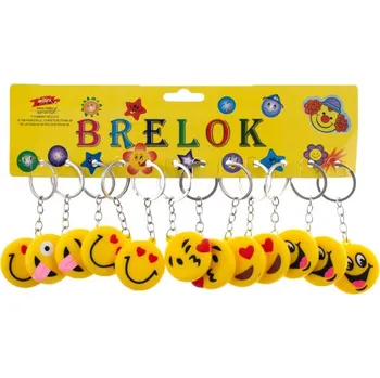 Klíčenka Emoji 4cm. gumová, mix