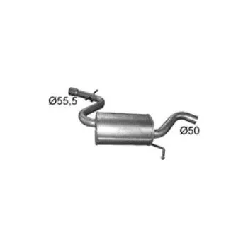 Střední díl výfuku Výfuk - střední tlumič - díl výfuku ŠKODA Octavia II 2.0 FSi (24.028)