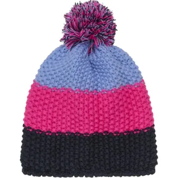 Pokrývka hlavy Color Kids HAT COLORBLOCK pink glo, dětská zimní čepice 24/25 54