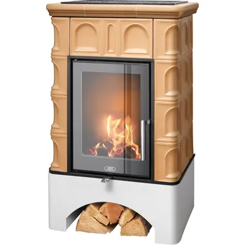 Krbová kamna ABX, spol. s.r.o. ABX BRITANIA exklusive kachlová kamna, 3,5-9kW, naturbraun