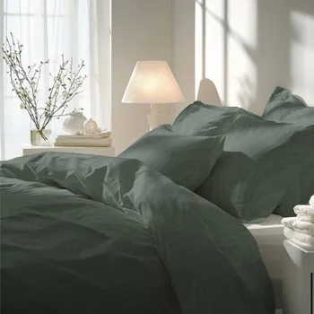 Povlečení Ložnice21 Flanelové povlečení Zoma Pfau 70x90 + 140x200 cm Zelené