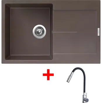Granitový dřez Granitový dřez Sinks ULTIMA 790 Marone + ELASTA S nerez/černá G25393
