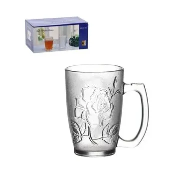 Hrnek skleněný růže 300ml