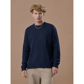 Pánský svetr Svetr s kulatým výstřihem - S - House - námořnictvo - 062HG-59X