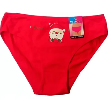 Dámské spodní prádlo Dámské vánoční kalhotky červené Santa vel.L