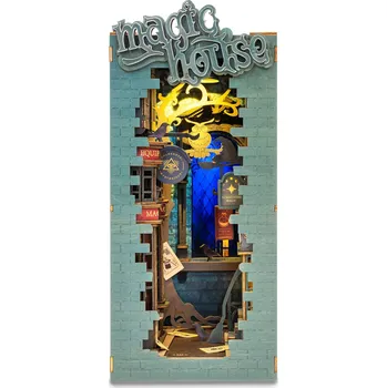 ostatní stavebnice RoboTime 3D skládačka Zarážka na knihy Miniatura domečku Kouzelnická ulička - poškozený obal